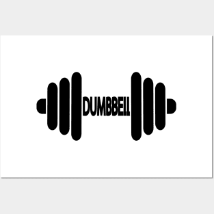Dumbbell Typographic Logo Design Posters and Art